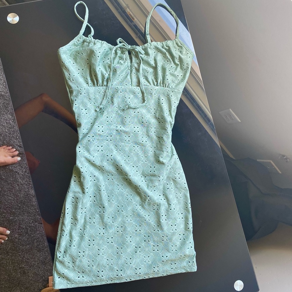 FashionNova Mini Dress-Sage - Picture 3 of 7